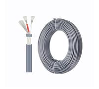 26-18AWG 2C UL2547 Shielded Cable, Tinned Copper Wire, Flexible Gery PVC Jacket, Low Voltage Wire for Speakers,Audio, Control Systems, CCTV, DIY Electronics(100FT,2C-24AWG)
