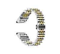 26 22 20mm Quick Release Metal Stainless Steel Strap Fit For Garmin Fenix8 7S 7x 7 6S 6X 6 Pro 5X 5 5S 935 945 Enduro Gen2(Silver gold,22mm)
