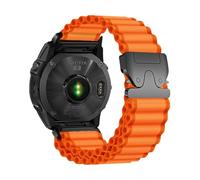 26/22/20mm Quickfit Nylon Ocean Parachute Buckle Band For Garmin Fenix 8 51 47mm E 7X 7Pro 6X 6Pro Enduro 3 2 Bracelet Accessories(Orange Black,22mm(MARQ series))