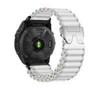 26/22/20mm Quickfit Nylon Ocean Parachute Buckle Band For Garmin Fenix 8 51 47mm E 7X 7Pro 6X 6Pro Enduro 3 2 Bracelet Accessories(White Silver,20mm(Fenix 8 43MM))
