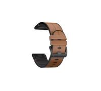 26/22mm Leather Silicone Quick Release WatchBand Fit for Garmin | Fit for Garmin Fenix 6/6X Pro/5/5X Plus/7/7X/Epix 3HR