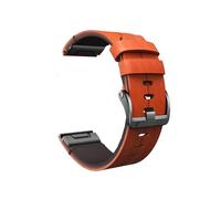 26 22mm Quick Detachable Leather Strap Fit For Garmin Fenix 7 7X 6X 6 Fenix 5X 5 3 3HR 955 945 935(Brown,26MM (S))