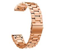 26 22mm Quick Release Stainless Steel Watch Band Strap for Garmin Fenix 7 7X Watch EasyFit Wrist Band Strap (Color : Rose Gold, Size : 20mm Fenix 6S Pro) (22mm Fenix 7,Rose Gold)