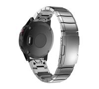 26/22mm Quick Release Titanium metal WatchBand Fit for Garmin Fenix 8 43/6/6XPro/7/7X/5X/5XPlus(Gray 03,26mm)
