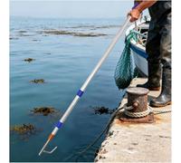 26 23 16 12 10 6 Ft Extra Long Docking Poles Rescue Rod, Extendable Boat Push Pull Pole with End Hook for Yacht/Ship/Lifeboat, Clothesline Hooks Bar(200CM(6.5ft))