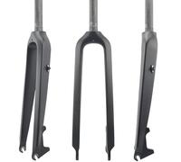 26/27.5/29 Bike Rigid Fork Carbon Fiber Disc Brake Mountain Bike Fork 1-1/8'' Straight Front Fork QR 9mm(Matte Black,27.5'')