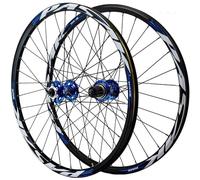 26/27.5/29 Inch 32 Holes MTB Wheelset, Disc Brake Quick Release Road Bike Wheels Alloy Double Layer Rim Front And Rear Wheel For 7-12 Speed Cassette(Blue,29inch)