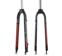 26/27.5/29 inch bicycle rigid fork 28.6mm/1-1/8 inch threadless straight tube rigid fork aluminum alloy disc brake mountain bike front fork quick release 9 x 100mm Black,29