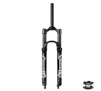26/27.5/29 Inch Mountain Bike Air Suspension Fork 140mm Travel, 1 1/8 Straight Tube AIR-32 Manual/Remote Lock for MTB AM XC Disc Brake Bicycle(Black Manual Lock,27.5)