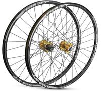 26 27.5 29 Inch Mountain Bike Wheelset Rims Disc Brake Caliber 14 32 Spokes 7 8 9 10 11 12 Speed Cassette QR Sealed Bearing Hubs,Gold,29inch(Gold,29inch)