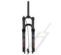 26 27.5 29 Inch Mountain Bikes Air Suspension Fork 120mm Travel 28.6mm /1-1/8inch Straight Tube Bikes Front Forks Shoulder Control Disc Brake QR 9MM For XC AM Mountain Bikes(29"Black,Remote)