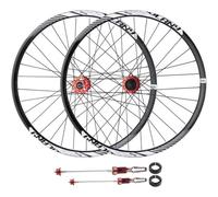 26/27.5/29 Inch MTB Bicycle Wheelset,Quick Release/Thru Axle Dual Use 32 Holes Bicycle Hub Front 2 Rear 4 Bearings Double Wall Rims Wheelset,Red,29inch