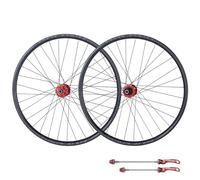 26"/27.5"/29" Mountain Bike Wheelset Aluminum Alloy Mountain Bike Sealed Bearings Hub QR 9mm Disc Brake Bike Wheel Set 32 Hole 8-11 Speed(Red_29")