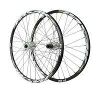 26/27.5/29'' Mountain Bike Wheelset - Double Wall Alloy Rims, Disc Brake, Sealed Bearings, Quick Release Hub, 32h, Compatible With 7-12 Speed Cassette Silver 26inch