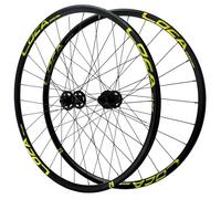 26/27.5/29" Mountain Bike Wheelsets Aluminum Alloy Rim Centerlock Disc Brake Quick Release Wheels 28H For 7 8 9 10 11 12 Speed Cassette(Gold_27.5")