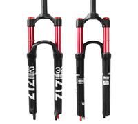 ZTZ【UK STOCK】Mountain Front Fork 26 Inch 27.5 Inch 29 Inch Double Air Chamber Fork Bicycle Shock Absorber Front Fork Air Fork 26 inch Red Inner tube
