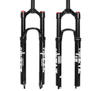 26''/27.5/''29'' MTB Bike Suspension Fork 120mm Travel Double Air Chamber Fork Bicycle Shock Absorber Air Fork QR 9 * 120mm + ABS Adjustment for MTB,Road, City,XC