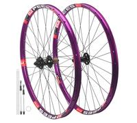 26 27.5 29 Mtb Wheelset - Aluminum Alloy Disc Brake, Quick Release, 9x100/10x135mm, Double-layer Rims For 7-12 Speed Hg Cassette, Lightweight & Durable Black 26''