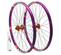 26 27.5 29 Mtb Wheelset - Aluminum Alloy Disc Brake, Quick Release, 9x100/10x135mm, Double-layer Rims For 7-12 Speed Hg Cassette, Lightweight & Durable Orange 26''