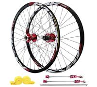 26"/27.5"/29" MTBs Wheelset, Disc Brake 32H Aluminum Alloy Rims & HG Hubs Front Wheel 100x9mm / 135x10mm Rear Wheels Compatible 7-12 Speed and 1.25~2.25" Tire