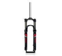 26 27.5 29inch Mountain Bike Suspension Fork 1-1/8" Straight Spring Fork Travel 100mm Disc Brake Mechanical Front Fork 9 * 100mm Quick Release Bike Fork Manual(Black Red,26")
