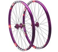 26 27.5 29inch Mountain Bike Wheelset Quick Release Front Rear Wheels Disc Brake 32H 120Clicks Hubs For 8/9/10/11/12 Speed Cassette(Pink,26'')