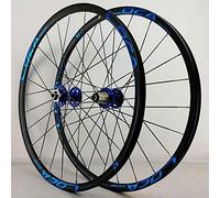 26 27.5 Inch Mountain Bike Wheelset MTB Bicycle Wheels Quick Release Ultra Light Alloy Rim Flat Spoke 8-12 Speed Cassette Hub Disc Brake (Blue Hub Blue Label 27.5inch)