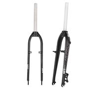 26" 27.5" MTB Rigid Fork 1-1/8" Threadless Straight Tube QR 9X100mm Disc V Brake Ultralight Aluminum Alloy Mountain Bike Front Forks (Color : Gray+White, Size : 26")