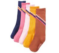(26-29) Kids' Socks Children Cotton Socks Toddler School Socks 5 Pairs Striped Print