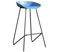 26/30 Inch Counter Height Bar Stools with PP Seat Industrial Bar Chairs Barstools Island Stools for Kitchen Counter/Dining Room/Home (Blue 1ps 65cm/25.6in)
