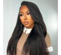 26-30 Inch Kinky Straight Half Wigs Human Hair 3 In 1 Flip Over Glueless Wig Seamless Natural Looking V Part Wigs For Black Women No Leave Out
