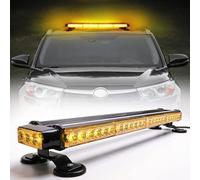 26.5" Strobe Flashing Light Bar, 54 LED Warning Beacon Lights for Vehicles | Double-Side Amber Emergency Recovery Lights with Magnetic Base, 7 Patterns ,for 12V/24V Car Van Tow Trucks Roof