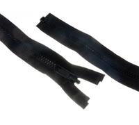 26"/ 66cm Reversible Plastic Chunky Open End Zips Black - per single zip