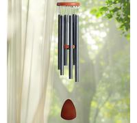 26.77 in Large Aluminium Wind Chimes, Create Zen Atmosphere, Neutral Gifts for Outdoor, Garden, Patio Decoration, Classic Black