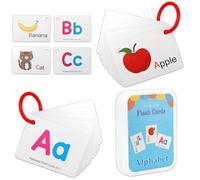 26 Alphabet Flash Cards for Kids ABC Word Cards Learning Letters Flash Card Uppercase and Lowercase Flashcards with Letter Colors Shapes Learning Card for Children Toddlers Preschool Learn Letters
