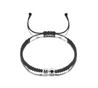 26 Alphabet Initials Heart Bracelet Adjustable Name Braided Bracelets Friendship Gift Couple Men For Women Jewelry