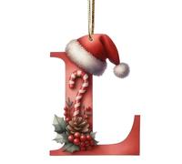 26 Alphabet Letters Ornaments A to Z Hanging Xmas Letters for Christmas Tree, Monogram Alphabet with Name Ornaments (L)
