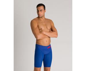 (26) Arena Race Swimming Jammers Powerskin Carbon Glide Swim Shorts in Ocean Blue