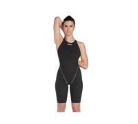 (26) Arena Women Swimming Suit Black Kneeskin One Piece Openback Diving Suit Costume