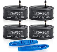 26" Bike Tubes 26x2.125/2.2/2.3/2.4 AV Schrader Valve 26 Bicycle Tubes and Tire Levers Compatible with 26 x 2.125 26x2.20 26x2.25 26x2.30 26x2.35 26x2.40 Bike Tire Tubes-4-PCS