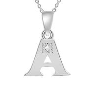 26 Capital Letters English Initials Pendant Necklace CZ Zircon Personality Name Clavicle Chain Fashion Women Girls Accessories Birthday Gift