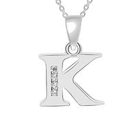 26 Capital Letters English Initials Pendant Necklace CZ Zircon Personality Name Clavicle Chain Fashion Women Girls Accessories Birthday Gift