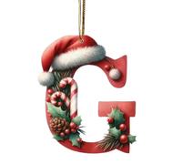 26 Christmas Letters A to Z Hanging Xmas Alphabet Letters for Christmas Tree Pendant, Monogram Alphabet with Name Ornaments