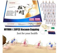 26 Cupping Cups Biomagnetic Traditional Chinese Therapy Set Household Pull Out Vacuum Kit