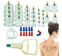 26 Cupping Cups Sets Biomagnetic Traditional Professional Chinese Therapy Massage Vacuum Cupping Set Household Pull Out Cupping Kit/Hijama Chinese Massage Suction
