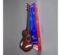 26'' DARK BROWN GUITAR KIDS ACOUSTIC MUSICAL INSTRUMENT LEARNING BEGINNER 6 Adjustable Strings Mini Guitar for Skill Improving Kids Play Early Educational Pre School Children