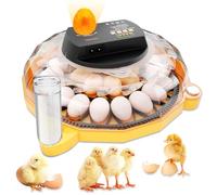26-Egg Incubator with Automatic Turning, Digital LED Display and Automatic Humidity Control for Chicken, Duck, Quail, Poultry and Pigeon Eggs,Chicken tray (Purpose egg tray+Bird egg tray)