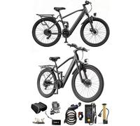 26” Electric Bike, 26 Inch E Bike, 36V 15AH Lithium Battery, Powerful Brushless Motor, Throttle, Dual Suspension, Dual Disc Brakes, 35-55 KM Range, Headlight, New