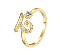 26 English Alphabet Ring For Women Versatile Open Ended Adjustable Ring Valentine's Day Valentine's Day Couple Giving Each Other Adjustable Silver Rings For Women