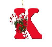 26 English Letters Christmas Tree Decorations, Christmas Acrylic Alphabet Letter Pendant, Xmas Tree Hanging Decor, Christmas Letter Pendants, DIY Christmas Decorations (K)
